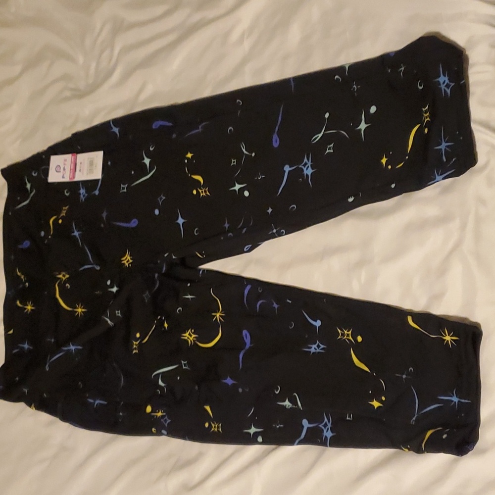 POP Fit Women's Printed Leggings in Black Size 3XL NWT